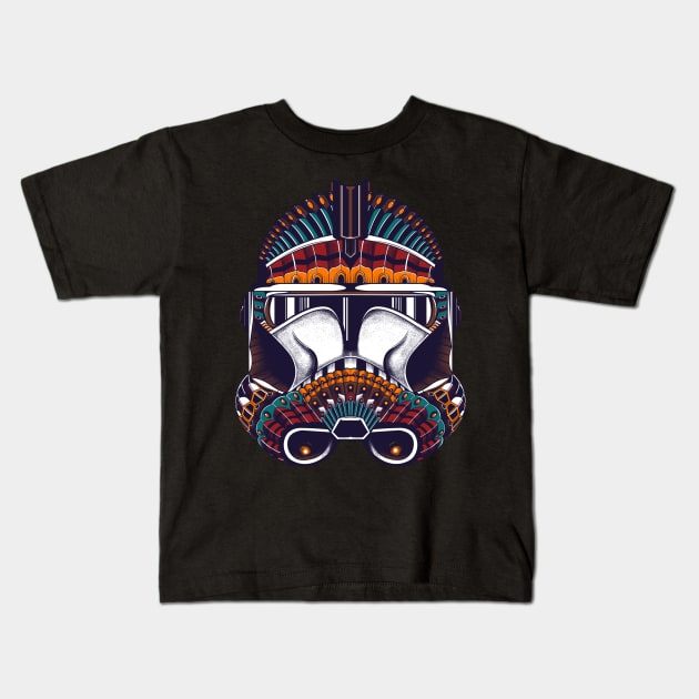 Mandala Mask Kids T-Shirt by FUJHINE